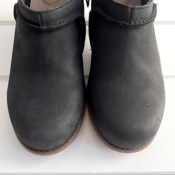 Clarks Women's Sashlin Aleta Ankle Zip Bootie In Black Leather Suede Size 10 NEW - Picture 6 of 14